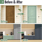 DWIL Matte Finish Furniture Paint - 64 Oz Wood Paint for Cabinets, Doors, Tables, and Dressers Refinishing - Water-Based, Non-Toxic & Odorless, Easy to Apply(White)-With Tools