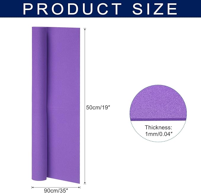 MECCANIXITY Foam Sheets Crafts 35x19 Inch 1mm EVA Craft Foam Paper Foam Sheets for Crafts Projects DIY Cosplay Modeling, Deep Purple