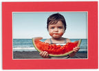 8x10 Mat Bevel Cut for 5.5x8.5 Photos - Acid Free Cardinal Red Precut Matboard - For Pictures, Photos, Framing - 4-ply Thickness