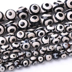60PCS 6MM Natural Tibetan Stone Beads Round Loose Stone Beads for Jewelry Making DIY Energy Stone Healing Power Bracelet 15"