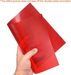 uxcell 4Pcs A4 Gel Light Lighting Filter Overlay Transparent Color Correction Plastic Vinyl PVC Sheets Photography Television Red,0.3mm