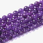 45pcs 8mm AAA Natural Amethyst Beads Crystal Energy Healing Power Stone Beadsfor Jewelry Making DIY Bracelet Necklace Accessories 15"