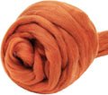 3.53oz Wool Roving Yarn, Wool Felting Supplies, Pure Wool, Chunky Yarn, Spinning Wool Roving for Needle Felting Wet Felting DIY Hand Spinning (Brown)