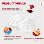 Mister Rui Paint Tray, 11 Pack, 9 Inch Paint Tray with 10 Liners, Thickened Plastic, Paint Pan Liners, Paint Roller Trays for Painting & DIY
