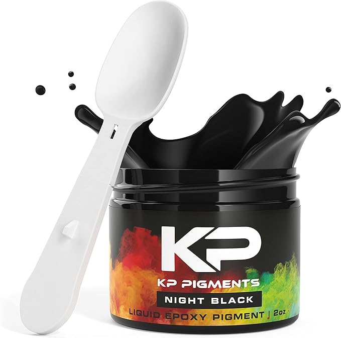 Epoxy Pigment Paste for Epoxy Resin, Tint/Pigment Paste with Spoon for Arts and Crafts, Jewelry, Resin Woodworking and More! (Night Black)