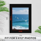 15 Pack 12x16 Black Picture Mats, Frame Mattes for 9x12 Pictures Display Photo Frame Mat Core Bevel Cut Mat Board Show Kit for Photos, Prints, Artworks
