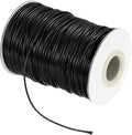 MECCANIXITY Waxed Cord 1.5mm Waxed Thread 87 Yard Wax String Leather Cord for Bracelet Making, Necklaces, Beading, Jewelry Making and DIY Crafts(Black)