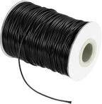 MECCANIXITY Waxed Cord 1.5mm Waxed Thread 87 Yard Wax String Leather Cord for Bracelet Making, Necklaces, Beading, Jewelry Making and DIY Crafts(Black)