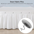 12 Colors Fabric Covered Button Twist Pins Dust Ruffle Pins- for Sofa，Upholstery，Armchair Caddies, Armrest Covers,Bed Skirts, Slipcovers, Headliners (Light Gray, 24)