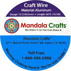 Mandala Crafts 12 Gauge Anodized Aluminum Craft Wire for Jewelry Making - 60 FT Colored Flexible Light Brown Wire - Bendable for Bonsai Armature Crafting Sculpting