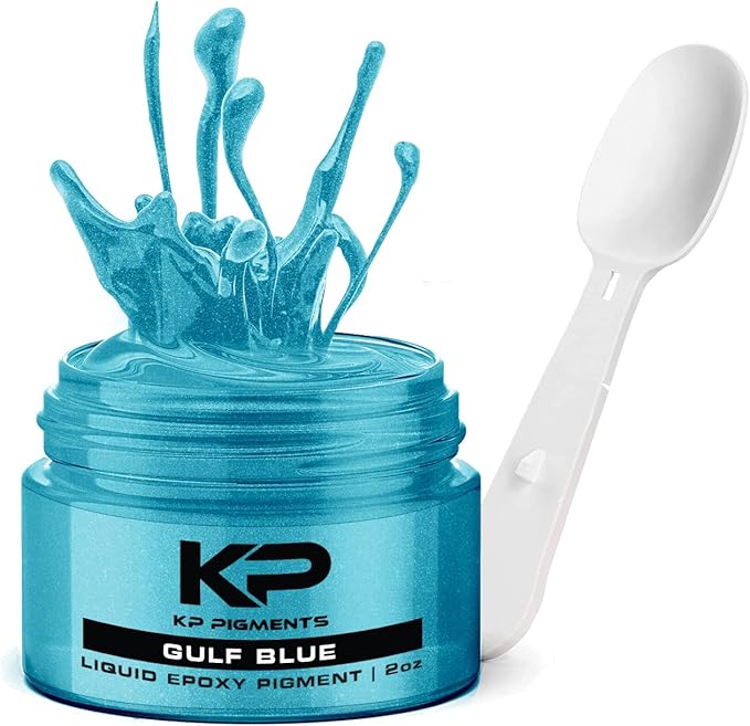 Epoxy Pigment Paste for Epoxy Resin, Tint/Pigment Paste with Spoon for Arts and Crafts, Jewelry, Resin Woodworking and More! (Gulf Blue)