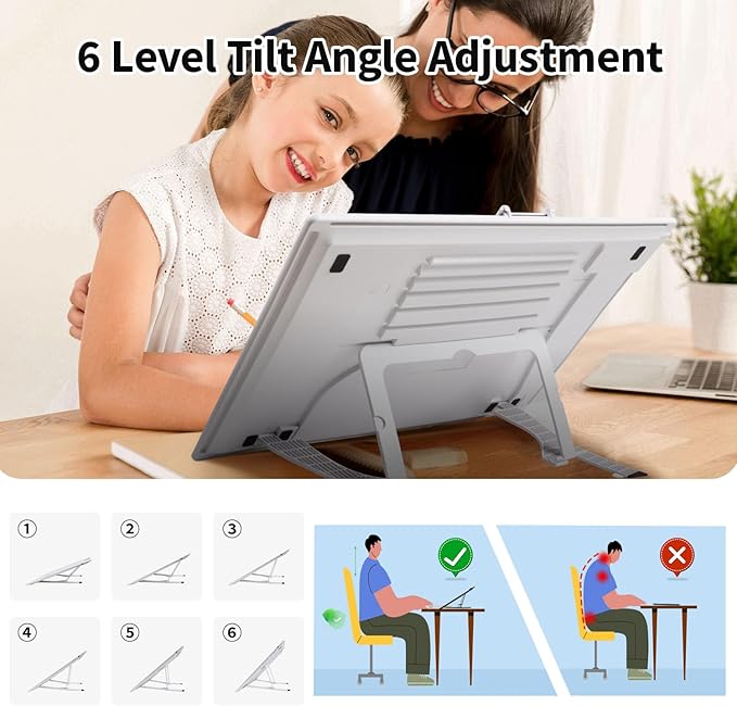 Rechargeable A3 Diamond Art Light Board with Padded Case,Light Pad with Stand,3 Colors Stepless Dimmable and 6 Levels of Brightness Light Box for tracing,Diamond Painting,Drawing,Sketching(White)