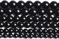 8mm 100pcs Natural Black Agates Onyx Stone Beads Smooth Round Loose Spacer Beads for Jewelry Making DIY Bracelets 32" 2 Strands