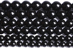 8mm 100pcs Natural Black Agates Onyx Stone Beads Smooth Round Loose Spacer Beads for Jewelry Making DIY Bracelets 32" 2 Strands
