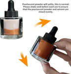 CSY art gallery Metallic -Pearlescent-Glitter Acrylic Ink -Shining Calligraphy Paint -Silver, Rose Gold Rich Pigments Perfect for Artists, Canvas, Rocks, Wood, Fabric, Ceramic (Galaxy Starlight Set)
