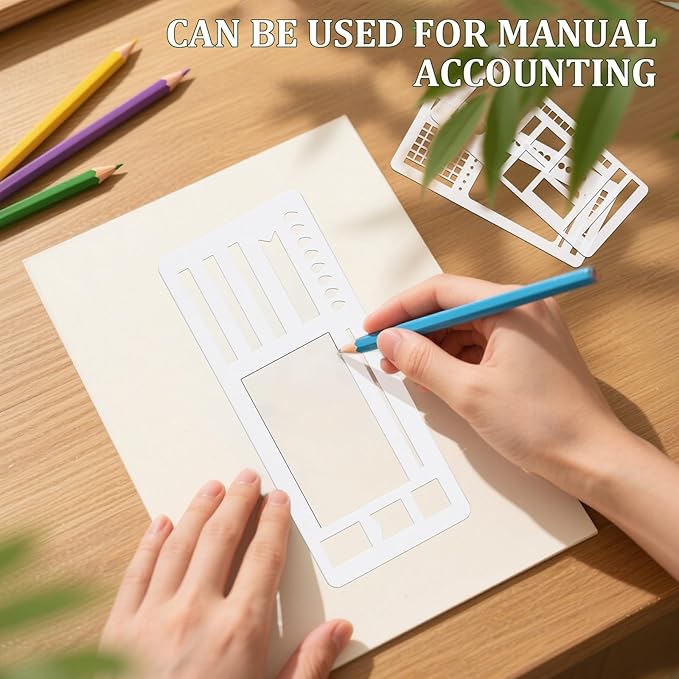 Handmade Flexible Record Template, Planner Stencil Set for Dot Grid Journals, DIY Flexible Drawing and Checklist Templates Suitable for Various Occasions (A+B+C)