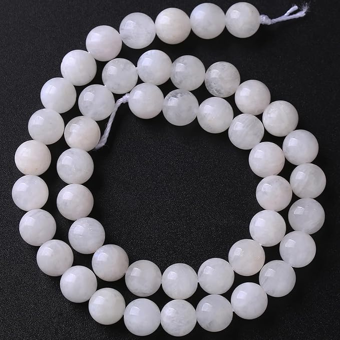6mm 60pcs Natural Moonstone Stone Beads for Jewelry Making Energy Healing Power Stone Beads DIY Bracelet Necklace Accessories 15"