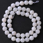6mm 60pcs Natural Moonstone Stone Beads for Jewelry Making Energy Healing Power Stone Beads DIY Bracelet Necklace Accessories 15"