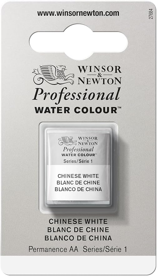Winsor & Newton Professional Water Colour Paint, Half Pan, Chinese White