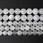 60pcs 6mm Natural White Moonstone Beads AAA Gemstone Round Loose Beads for Jewelry Making DIY Bracelets Necklaces Crystal Energy Healing Stone Beads 15" (6mm, White Moonstone)