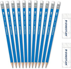 STAEDTLER Norica #2 HB Pencils Class Pack with Erasers, 500-Count School Supplies Set, Break-Resistant Lead, Pre-Sharpened Bulk Pack, PVC-Free Erasers