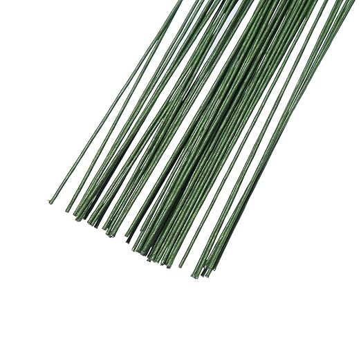 Decora 20 Gauge Dark Green Floral Wire 16 inch,50/Package