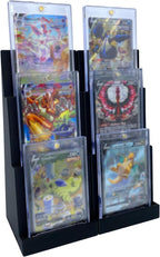 Magnetic Card Holder Stadium Displays (2 Pack), Compatible with Ultra Pro Protectors - Trading Card Holder - Card Stand - Sports Card Display