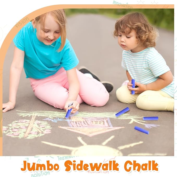 20 Pcs Sidewalk Chalks for Kids Non Toxic Jumbo Chalk for Party Gift Outdoor Art Classroom Play Painting (Purple)