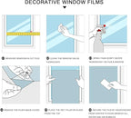 DKTIE Retro Leaves Pattern Two-Way Window Film Privacy Day and Night Window Privacy Film Decorative Stained Glass Window Clings for Birds (S222, 17.7" x 78.7")