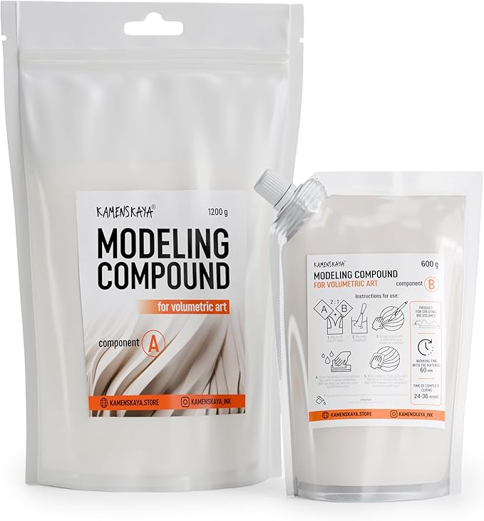 Modeling Compound for Volumetric Paintings, Reliefs, and Restorative Applications