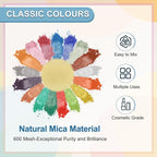 uxcell 10g/0.35oz Cosmetic Grade Mica Powder, 600 Mesh Mica Powder Natural Resin Epoxy Pigment Powders for Casting Resin, Candle Dye, DIY Nail Polish and Lip Gloss, Gold