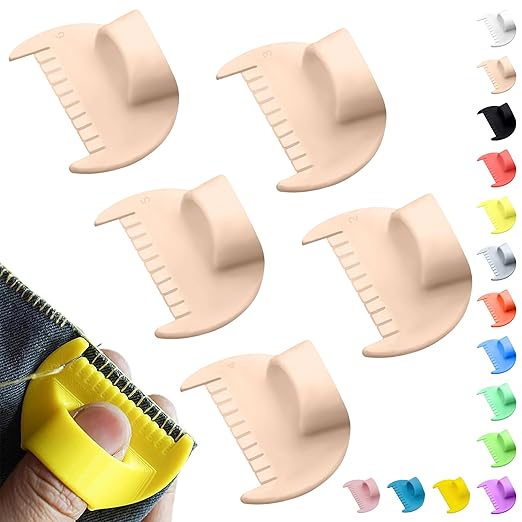 2mm-6mm Seam Guide for Hand Sewing Edge Lockranding Tool 5 PCS Set for Leather/Fabric/Craft Sew, Light Skin