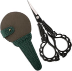 Sewing Embroidery Scissors with Case Sharp Tip Detail Scissor for Thread Yarn Cross Stitch Crafts Artwork Needlepoint Cutting Knitting Shears Black