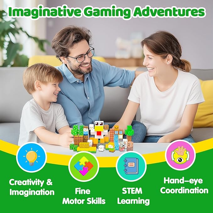 Magnetic Blocks, 150PCS Magnetic Building Blocks Light Up, Stacking Magnets for Kids, Sensory Toy for STEM Constructions Magnet Blocks for Boys Girls Age 3+, Christmas Birthday Gifts