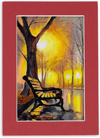 6x8 Mat for 8x10 Frame - Precut Mat Board Acid-Free Deep Red 6x8 Photo Matte Made to Fit a 8x10 Picture Frame, Premium Matboard for Family Photos, Show Kits, Art, Picture Framing, Pack of 1 Mat
