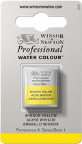 Winsor & Newton Professional Water Colour Paint, Half Pan, Winsor Yellow