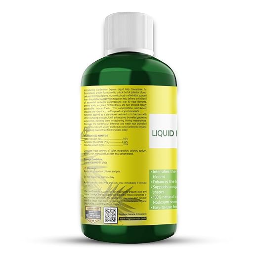 Organic Premium Kelp Seaweed Fertilizer - Bromeliad Fertilizer - Liquid Plant Food, Bromeliad Potting Mix Enhancer - Ideal for Bromeliad Plant & Live Plant Care (8 OZ)