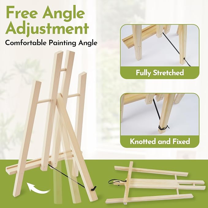 Conda 2 Pack 17 Inch Wooden Tabletop Easel Stand, A-Frame Art Painting Easel for Painting, Display & Art Creation, Canvas Holder for Artists, Students & Hobbyists