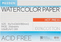 MEEDEN Watercolor Paper Block, 100% Cotton Watercolor Paper Pad of 20 Sheets, 140lb/300gsm, Acid-Free Art Paper for Watercolor, Gouache, Ink and More, 10" x 7" Hot Press