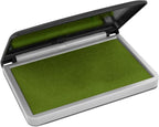 MaxMark Large Premium Olive Green Ink Stamp Pad - 2-3/4" by 4-1/4" - Premium Quality Felt Pad