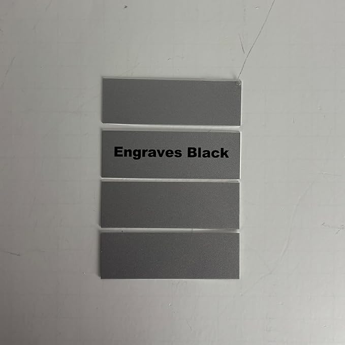 Blank Metal Plates for Laser Engraving - 4 Pack | Aluminum Sheets 0.020" Thick | CO2, Diode, Fiber Laser Compatible | Multiple Sizes & Colors (Silver (engraves black), 2x6.25 inch)