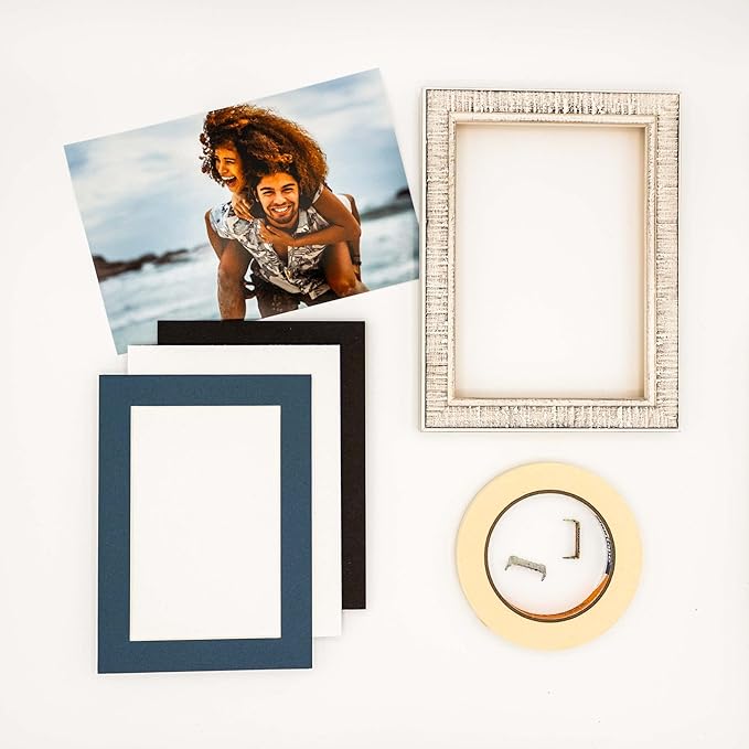 Poster Palooza 11x14 Mat for 8.5x11 Photo - Precut Steel Blue Picture Matboard for Frames Measuring 11 x 14 Inches - Bevel Cut Matte to Display Art Measuring 8.5 x 11 Inches - Acid Free ONE MAT