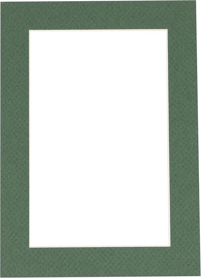5x7 Mat for 8.5x11 Frame - Precut Mat Board Acid-Free Show Kit with Backing Board, and Clear Bags Hunter Green 5x7 Photo Matte Made to Fit a 8.5x11 Picture Frame Matboard for Framing, Pack of 1 Mat