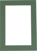 6x8 Mat for 8x10 Frame - Precut Mat Board Acid-Free Hunter Green 6x8 Photo Matte Made to Fit a 8x10 Picture Frame, Premium Matboard for Family Photos, Show Kits, Art, Picture Framing, Pack of 1 Mat