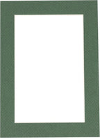8x10 Mat Bevel Cut for 5.5x8.5 Photos - Acid Free Hunter Green Precut Matboard With Backing Board and Crystal Clear, Self Seal Photo Mat Bag - For Pictures, Photos, Framing - 4-ply Thickness