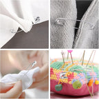 100 Pack Silver Safety Pins Assorted, Galvanized Steel Bulk Safety Pins for Sewing, Clothes, Arts & Craft (1.5 Inch / 38 mm)