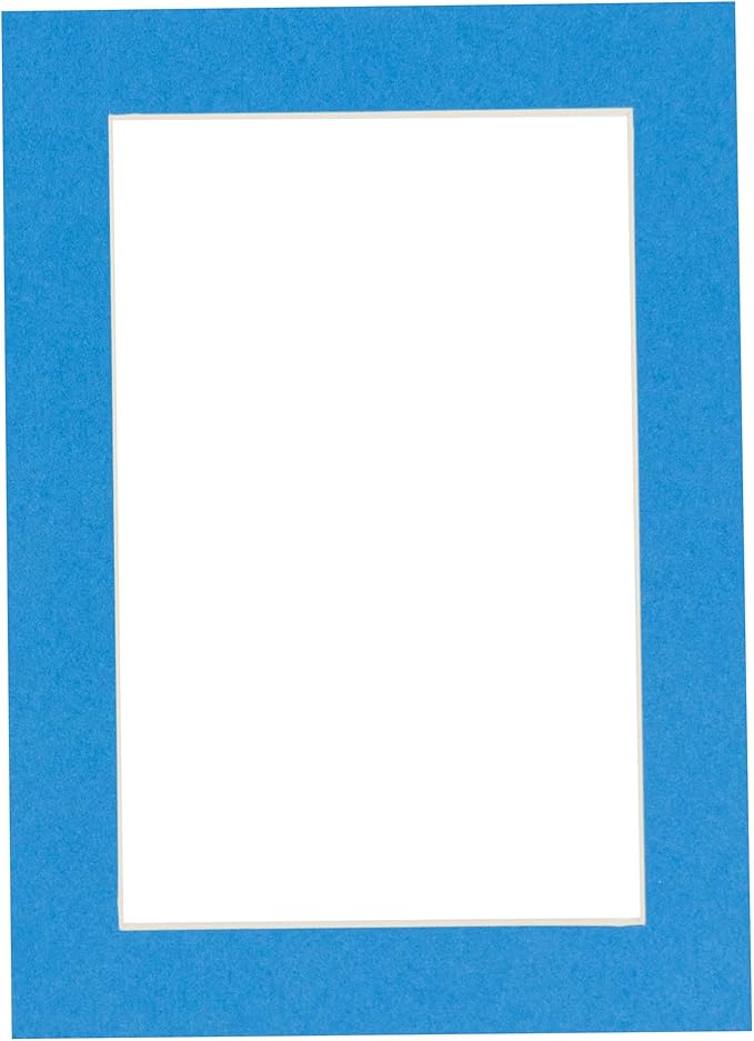 5x7 Mat for 8.5x11 Frame - Precut Mat Board Acid-Free Bay Blue 5x7 Photo Matte Made to Fit a 8.5x11 Picture Frame, Premium Matboard for Family Photos, Show Kits, Art, Picture Framing, Pack of 1 Mat