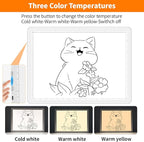 Elice Magnetic A4 Light Board with Bag for Diamond Painting, Tracing LED Light Box with Side Buttons, Super Bright Diamond Art Light Pad, Light Table for Drawing, Sketching, Weeding Vinyl - White