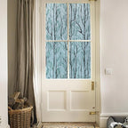DKTIE Nature Pattern Rainbow Window Film Decorative Stained Glass Window Film Static Cling Films Easy Apply Removable Comes with Tools (U1747-Reeded Glass, 35.4" x 118.1")