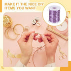uxcell 16 Gauge / 1.5mm Anodized Aluminum Wire for Jewelry Craft Making, 102 Feet Bendable Flexible Wire for DIY Home Decor Gardening Sculpture, Light Purple